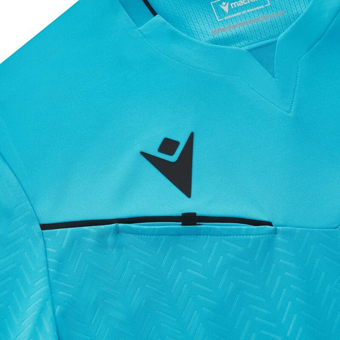 UEFA 2023/25 referee shirt neon blue women