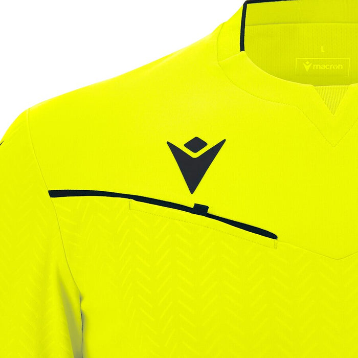 Macron Referee Shirt Ponnet Eco - Neon Yellow - Long Sleeves