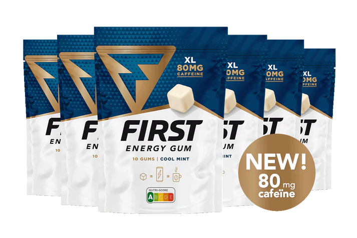 First Energy Gum Cool mint- Cafeïne kauwgom - zakje met 10 gums